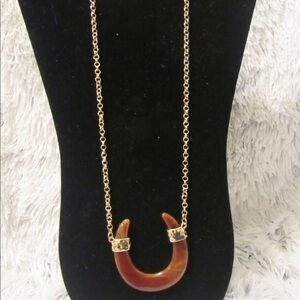 Statement half moon necklace